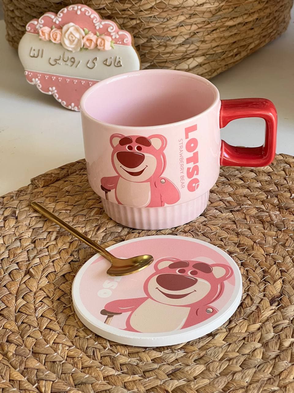 ماگ و زیرلیوانی دیزنی طرح Lotso کد 3573