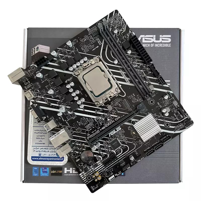 باندل مادربرد ASUS PRIME H610M-K + i3 12100F استوک در حد نو