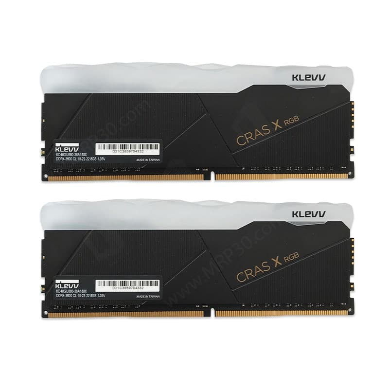 پک رم 16 گیگ Klevv Cras X RGB 16GB (8GBx2) DDR4 3600Mhz استوک در حد نو — تصویر ۴