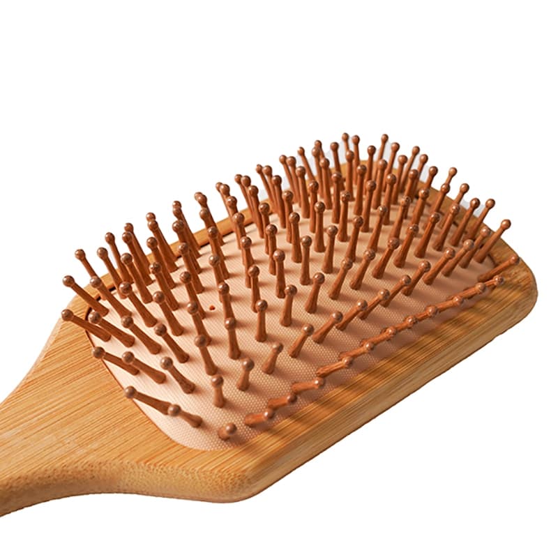 برس بامبو دسته و دندانه چوبی برند FASHION COMB — تصویر ۳