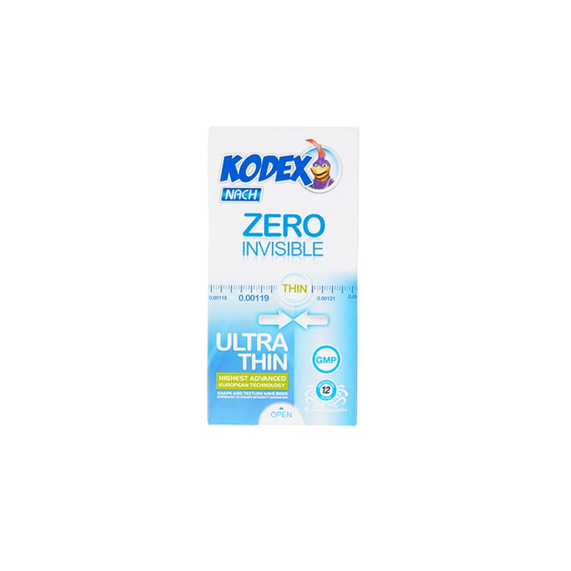 کاندوم بسیار نازک ناچ کدکس Nach Kodex مدل Zero Invisible – بسته 12 عددی