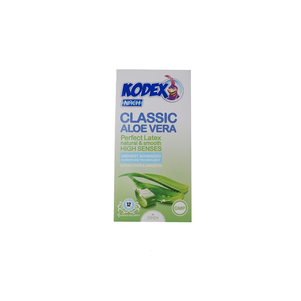 کاندوم نازک ناچ کدکس Nach Kodex مدل Classic Aloevera – بسته 12 عددی