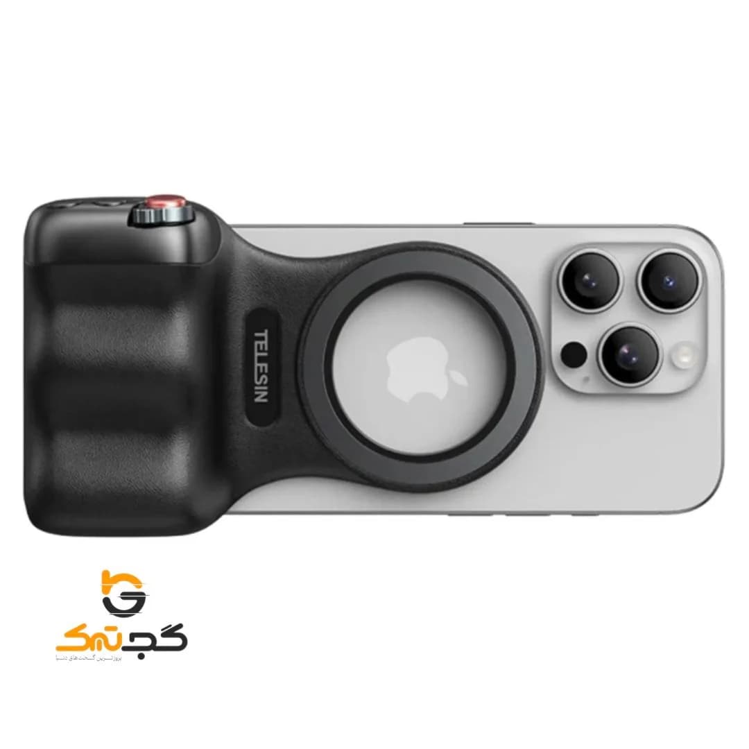 دسته شاتر مغناطیسی TELESIN Fun Shot Magnetic Grip 2 | تبدیل موبایل به دوربین حرفه‌ای