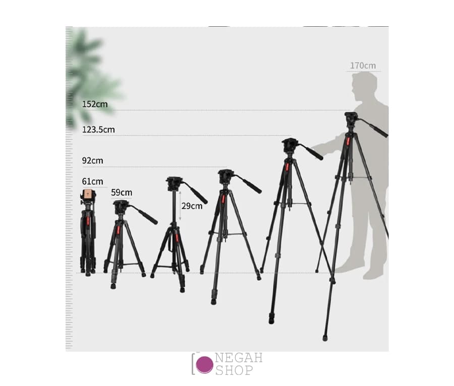 سه پایه مونوپاد دار KingJoy VT890H6 با قابلیت T شو — تصویر ۵