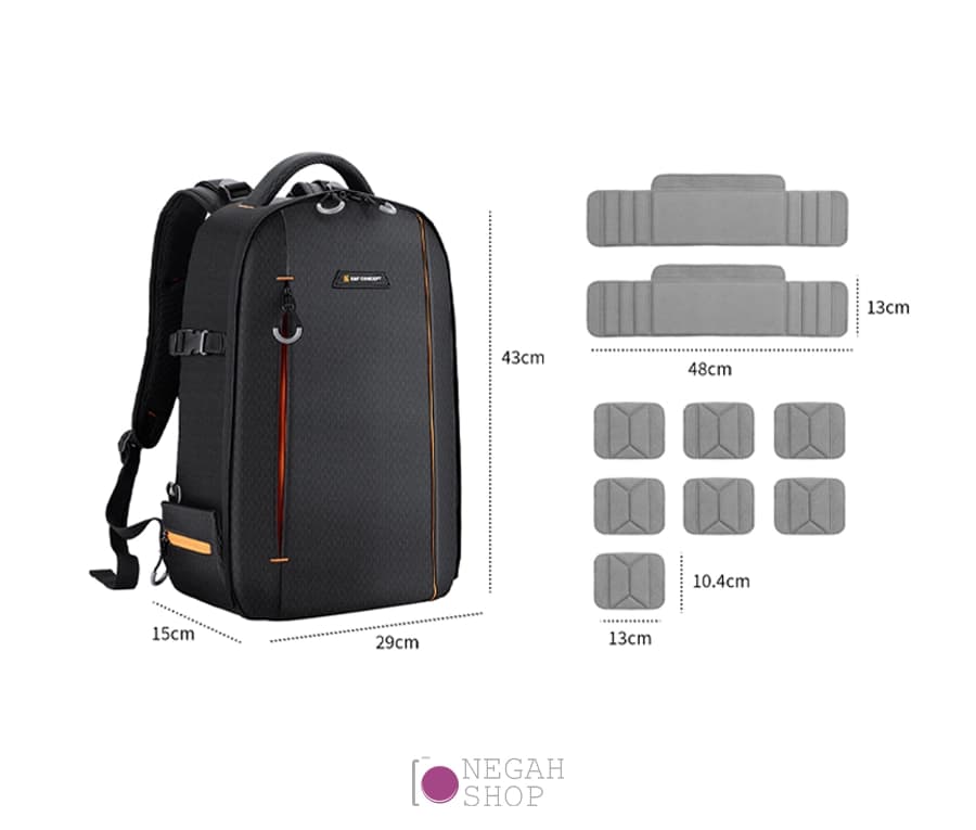 کیف کوله پشتی K&F concept 13140 18L — تصویر ۵