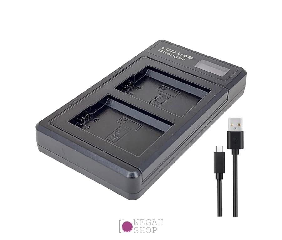 شارژر دوبل باتری NP-FW50 با صفحه نمایش