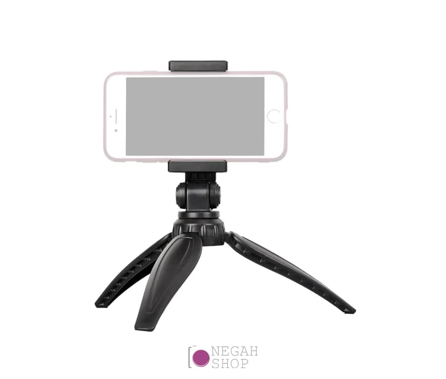 سه پایه رومیزی موبایل QZSD مدل Q-166i با هولدر و هد چرخشی مناسب تولید محتوا و ولاگری — تصویر ۸