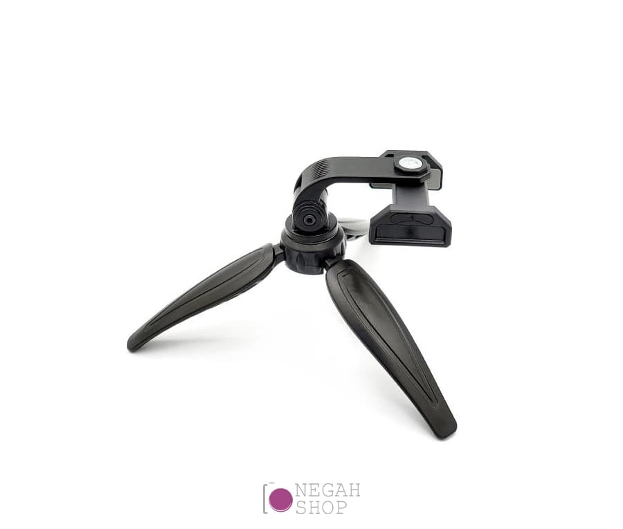 سه پایه رومیزی موبایل QZSD مدل Q-166i با هولدر و هد چرخشی مناسب تولید محتوا و ولاگری — تصویر ۳