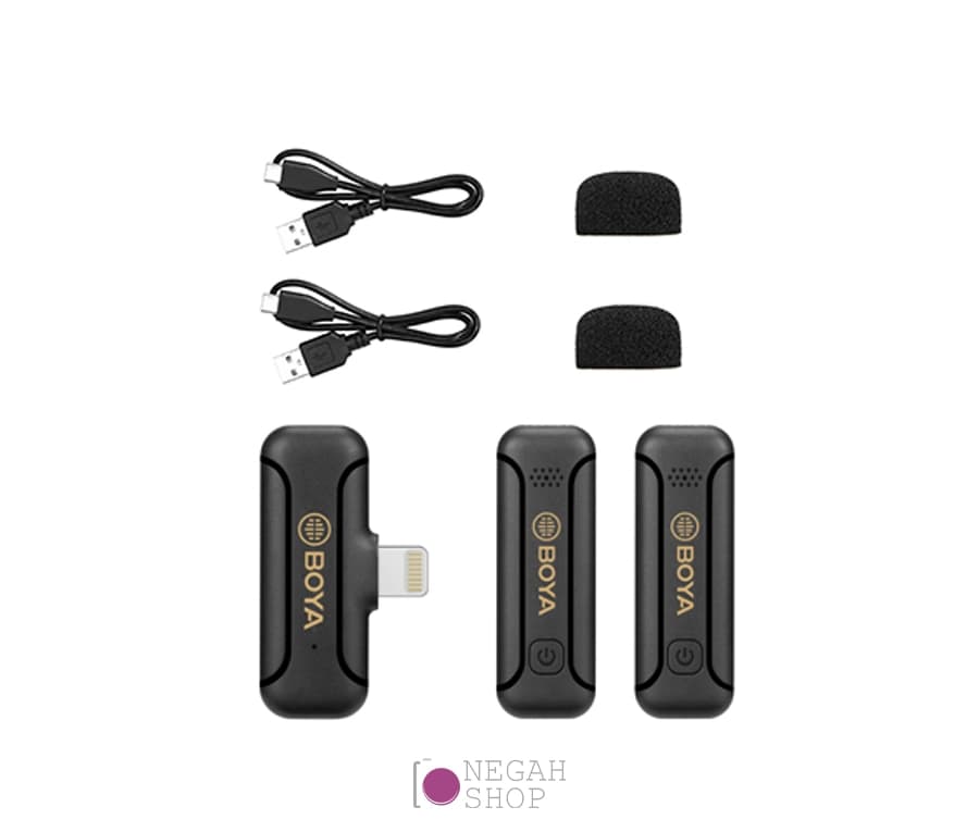 میکروفون بی سیم بویا Boya BY-WM3T2-D2 For Lightning دو کاربره — تصویر ۳