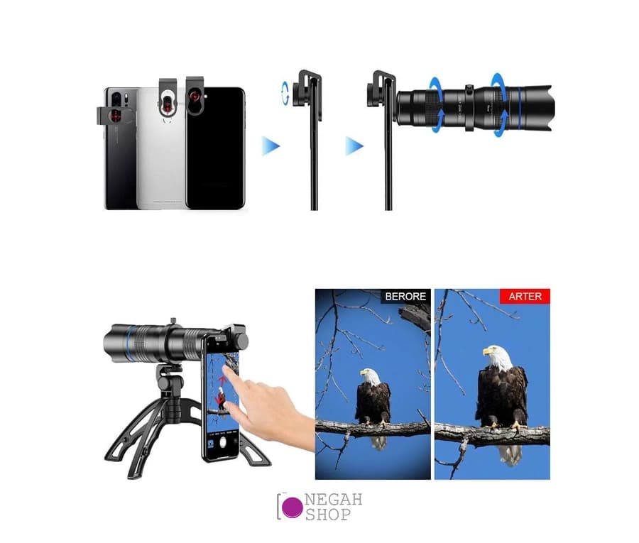 لنز گوشی موبایل تله فوتو Apexel APL-JS2040X — تصویر ۵