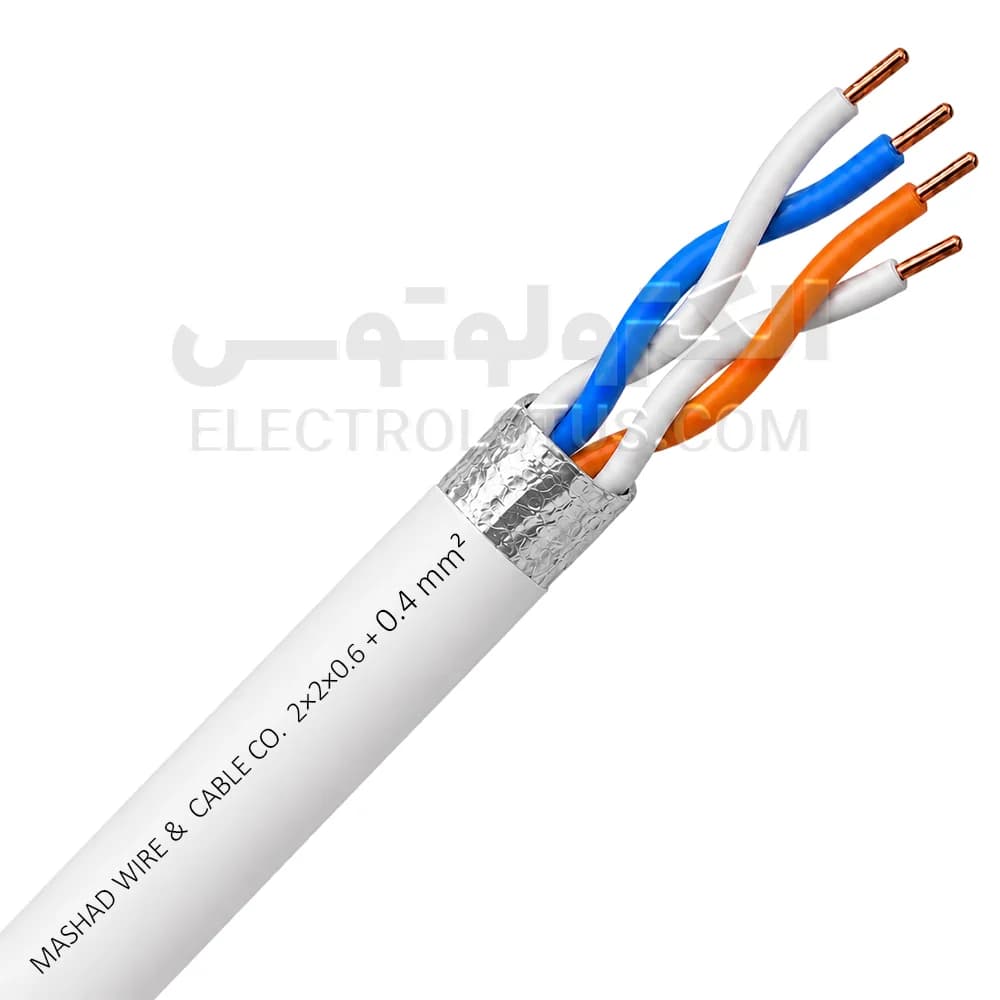 کابل مخابراتی دو زوج 0.6 هوایی فویلدار سیم و کابل مشهد