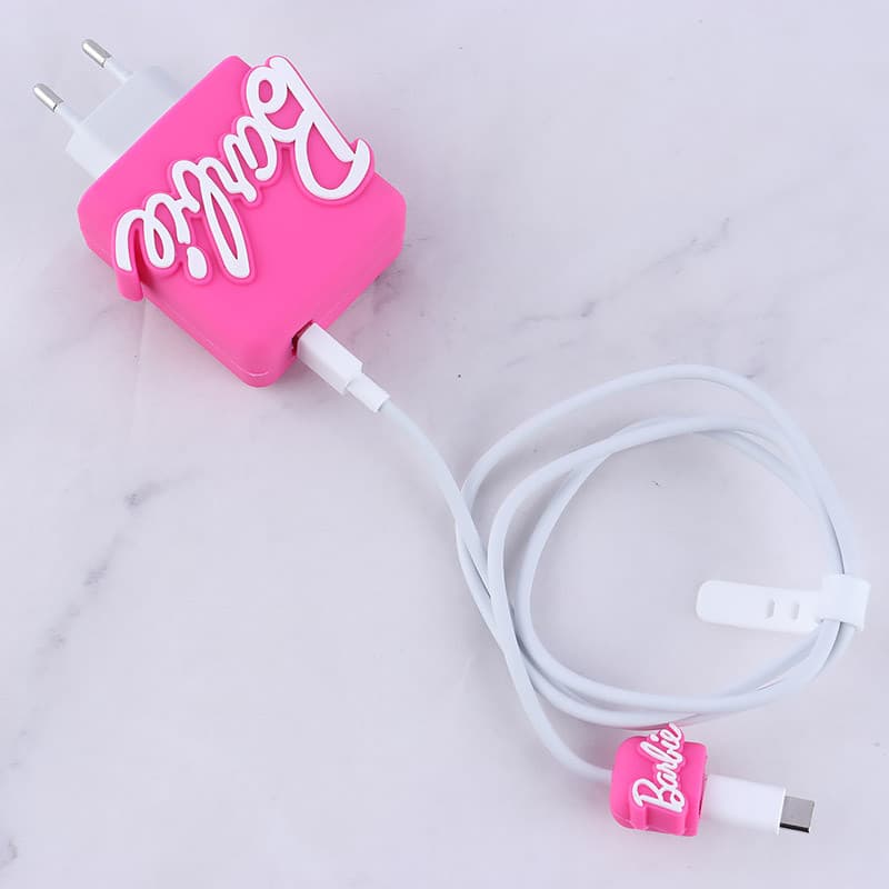 ست محافظ کابل و کلگی شارژر شیائومی 67 وات طرح Barbie — تصویر ۲