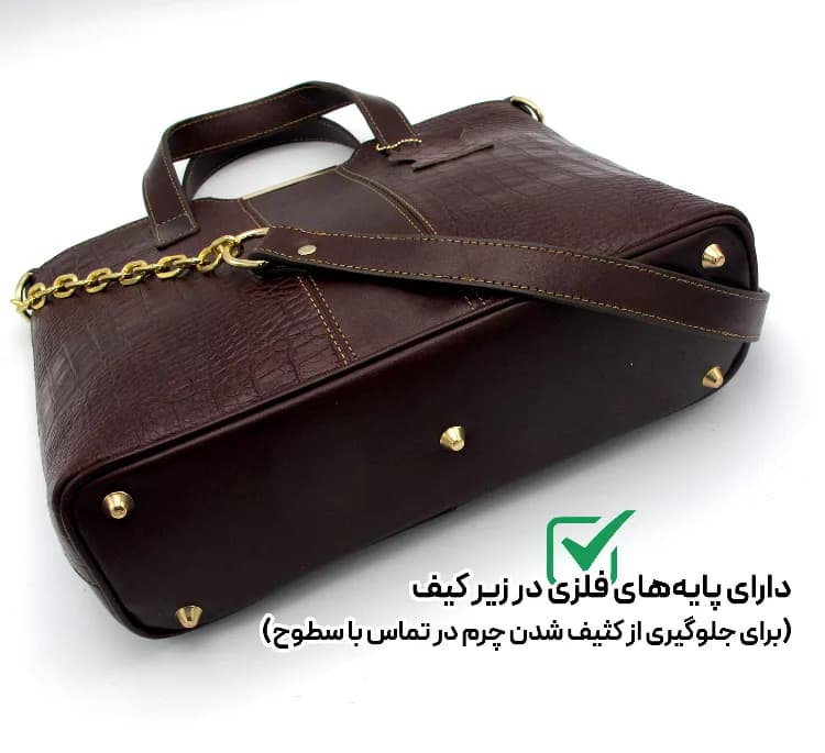 کیف زنانه چرم طبیعی کروکو مدل FATEH122K — تصویر ۲
