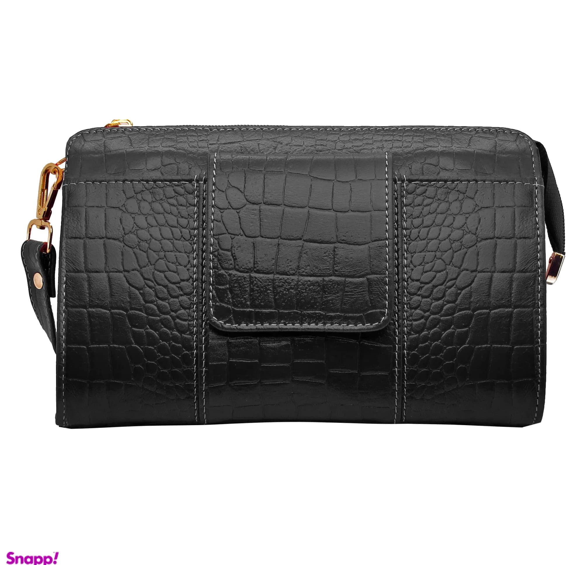 کیف رو دوشی چرم طبیعی زنانه مدل fateh 130 — تصویر ۶