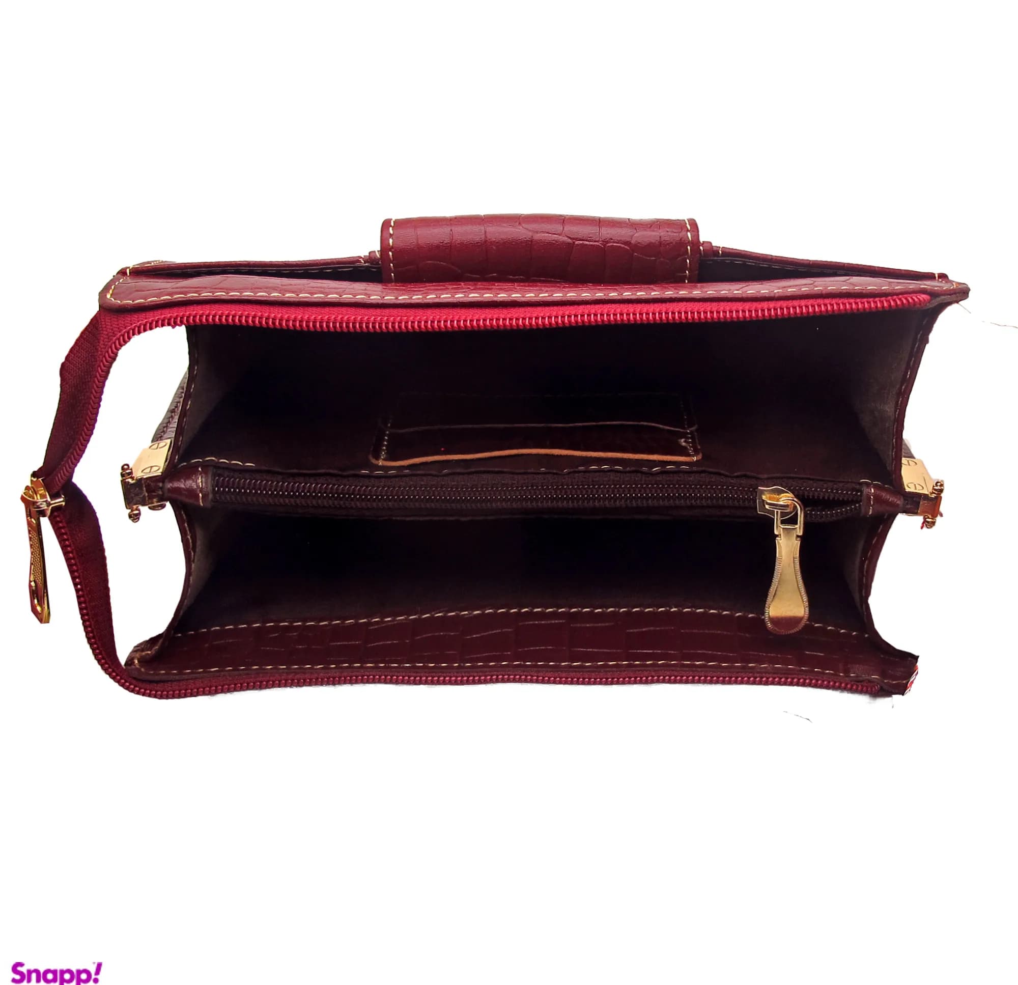 کیف رو دوشی چرم طبیعی زنانه مدل fateh 130 — تصویر ۳