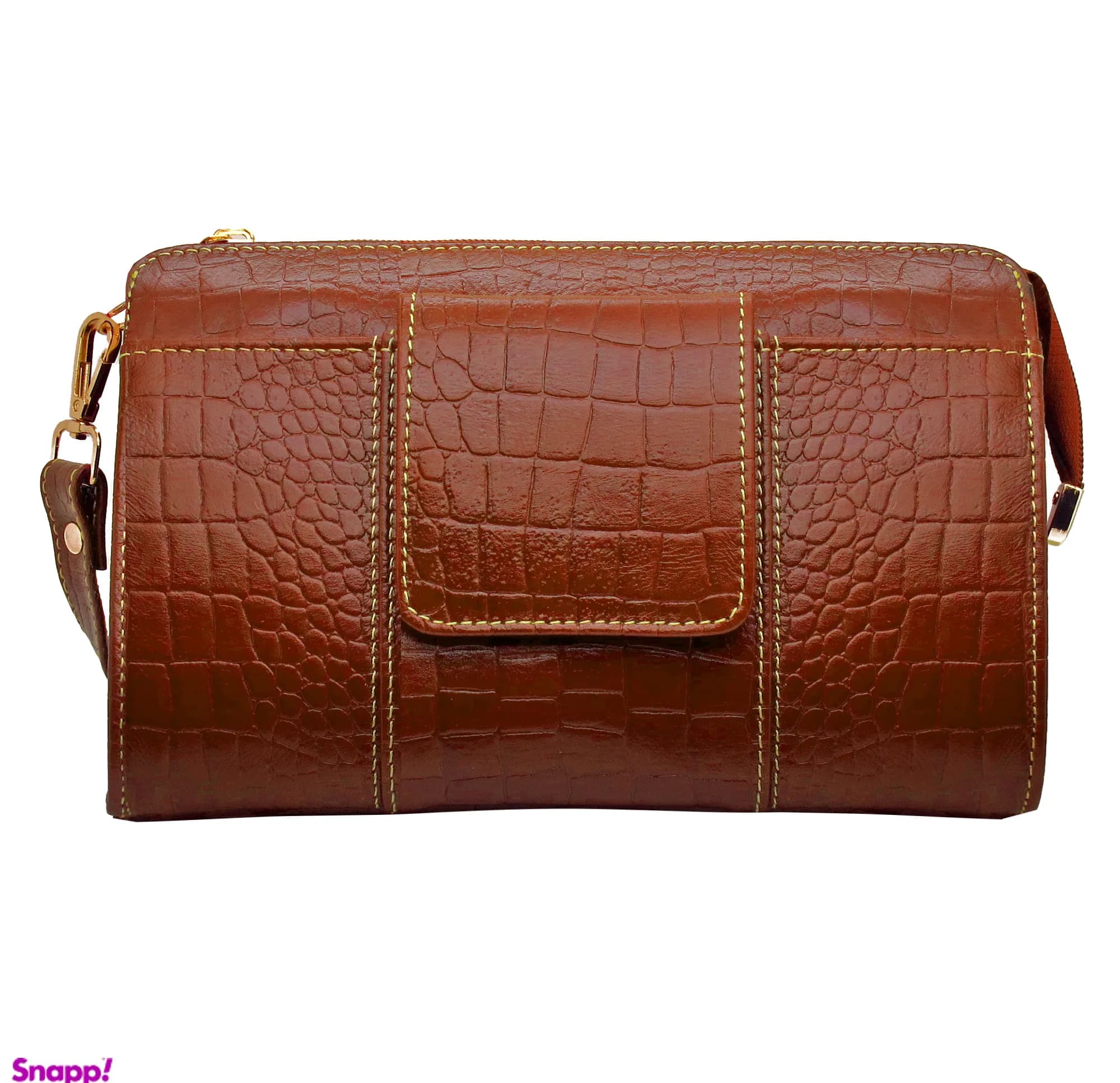 کیف رو دوشی چرم طبیعی زنانه مدل fateh 130 — تصویر ۵