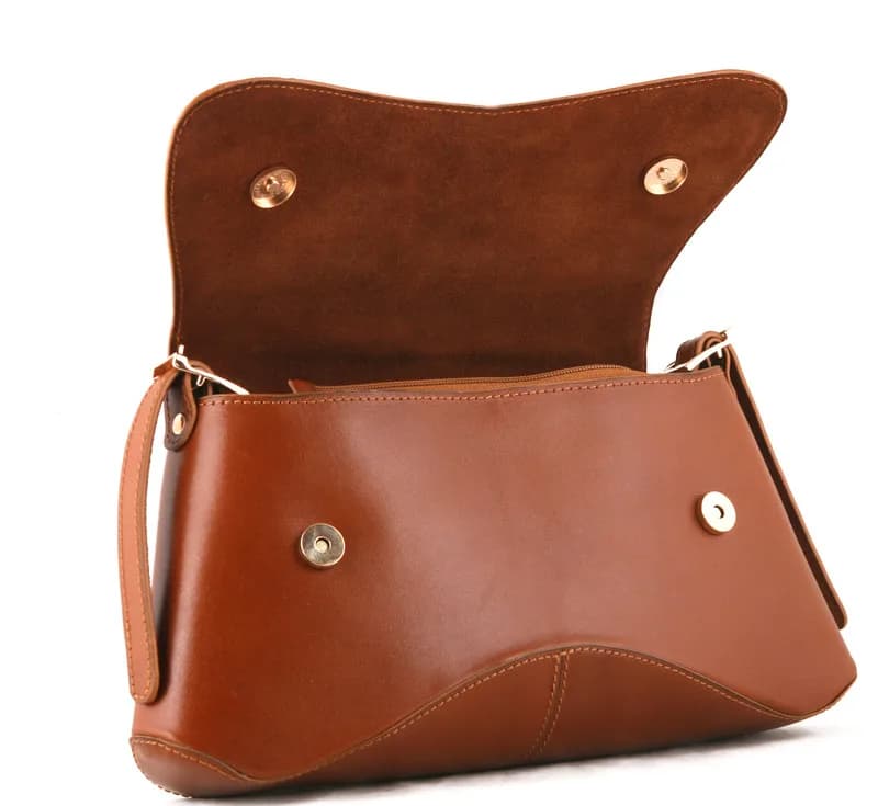 کیف دوشی زنانه چرم یلسان مدل آیریا کد PRM-124-asl — تصویر ۳