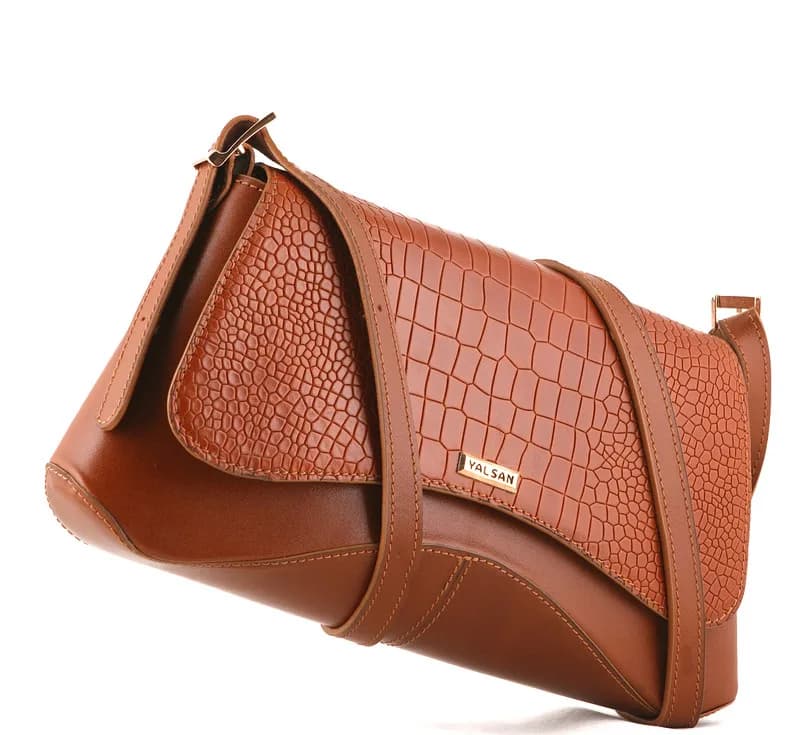 کیف دوشی زنانه چرم یلسان مدل آیریا کد PRM-124-asl — تصویر ۵