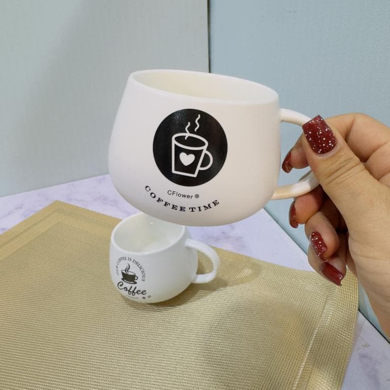 نیم ماگ بدون در COFEE طرح دار کد 1986 — تصویر ۵