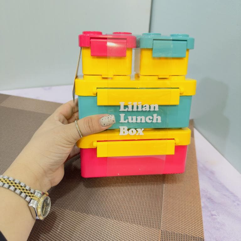 لانچ باکس و ظرف غذای طرح لگو کد 1908 — تصویر ۳