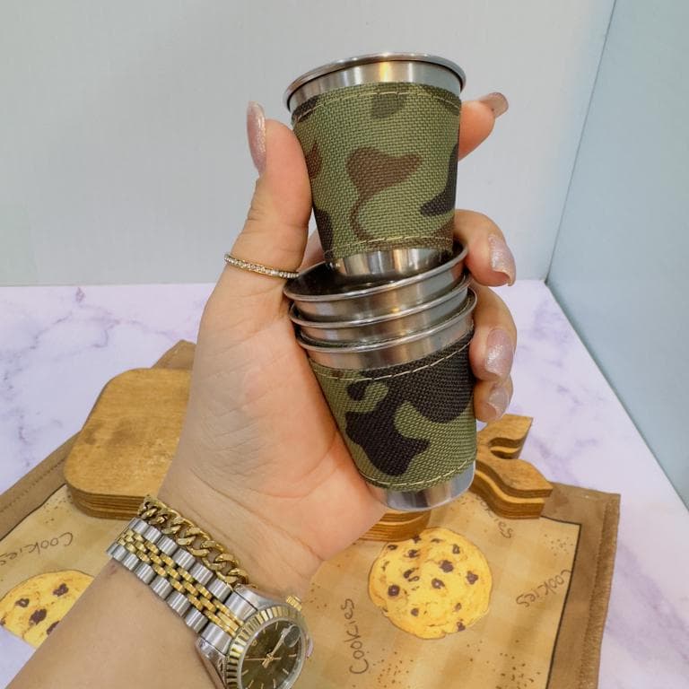 شات قهوه خوری استیل دارای کیف کد 1891 — تصویر ۴