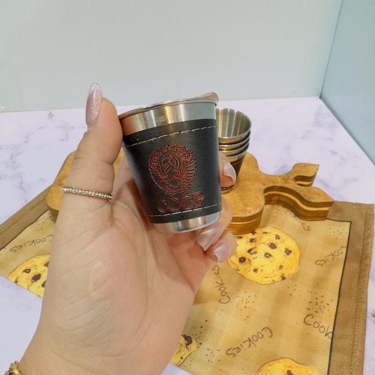 شات قهوه خوری استیل دارای کیف کد 1891 — تصویر ۳
