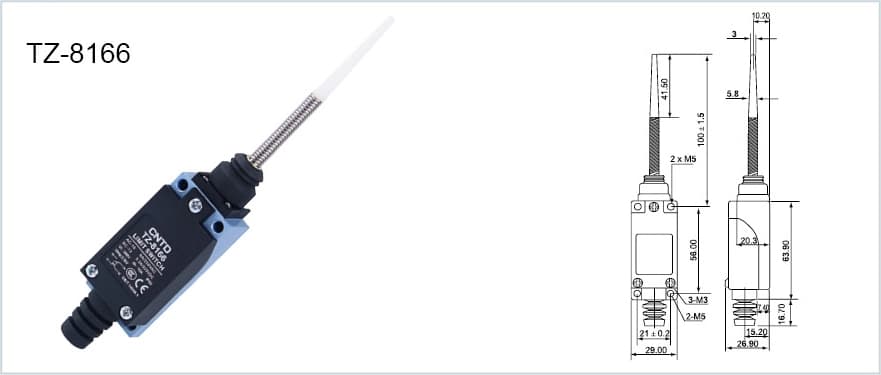 میکروسوییچ آنتنی tz-8166 — تصویر ۲