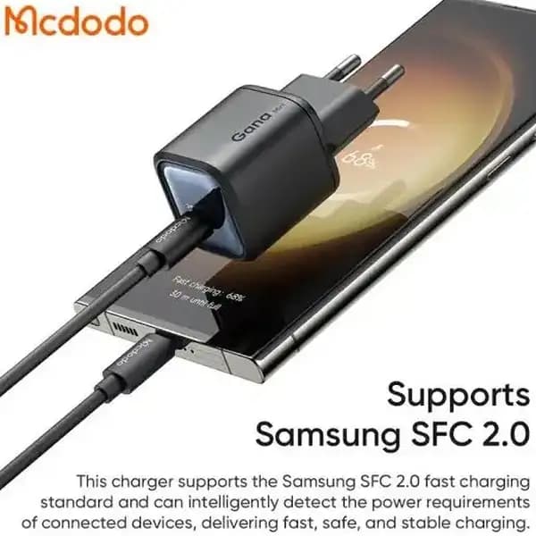 شارژر دیواری ۴۵ وات مک دودو مدل Mcdodo Gana Mini CH-4391 45W GaN Wall Charger — تصویر ۵