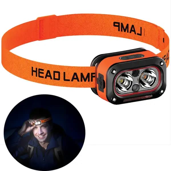 چراغ پیشانی شارژی پرودو مدل Porodo Wave Sensor Rechargeable LED Headlamp PDHDG08OG — تصویر ۲