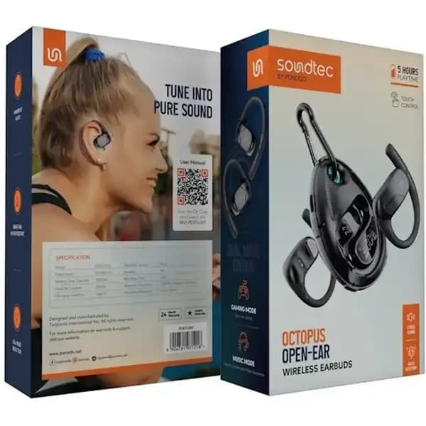 هندزفری بلوتوث القایی پرودو مدل Porodo Soundtech Octopus Open Ear PDSTLO07 — تصویر ۵