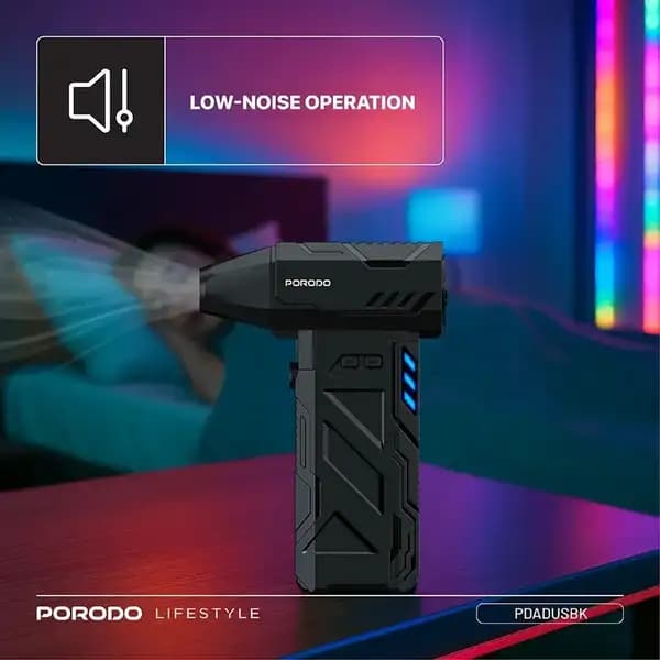 دمنده جت فن ۱۶۰ وات قابل حمل پرودو مدل Porodo Lifestyle Turbo Blast Portable Air Blower — تصویر ۷