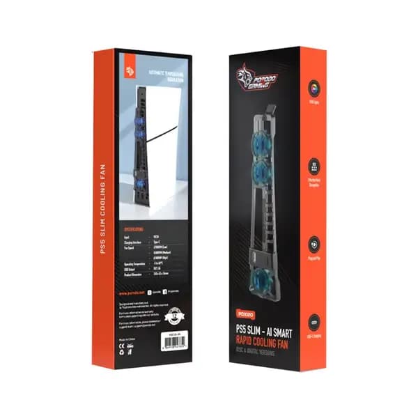فن خنک کننده پلی استیشن 5 اسلیم پرودو مدل Porodo PS5 Slim AI Smart Rapid Cooling Fan PDX120 — تصویر ۳