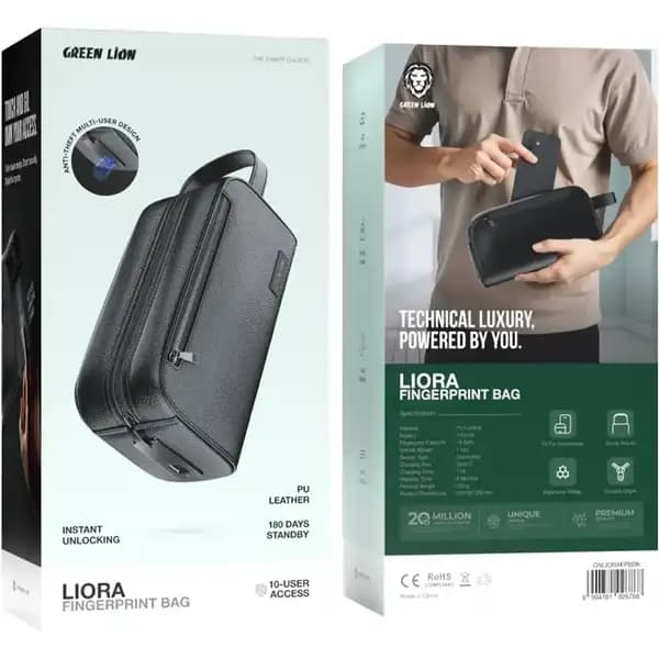 کیف قفل اثر انگشتی گرین لاین مدل Green Lion Liora Fingerprint Bag — تصویر ۴