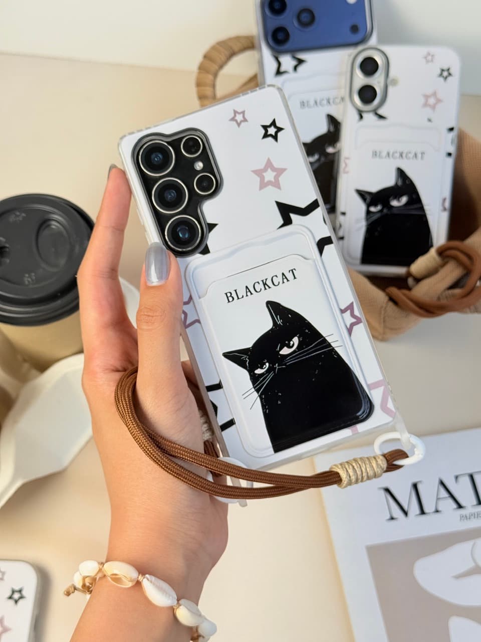 قاب موبایل Black Cat جاکارتی دار برای گوشی های سامسونگ