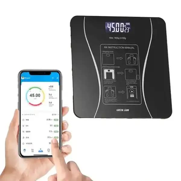 ترازو هوشمند گرین لاین مدل Smart Body Scale Lite GNSBSCLLTEBK — تصویر ۳