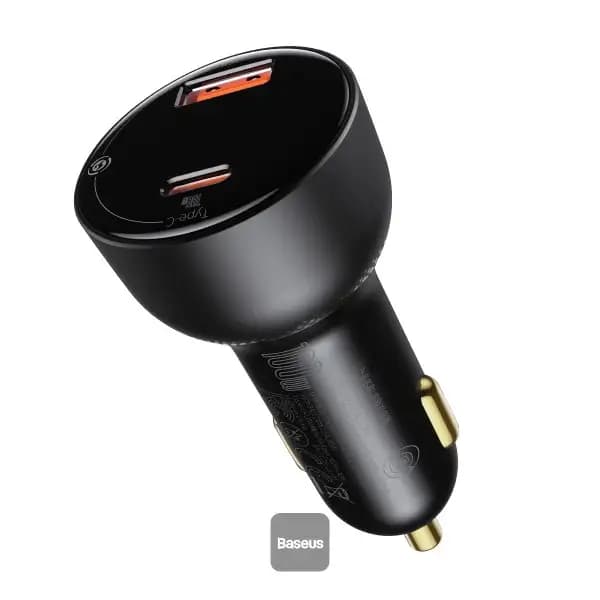 شارژر فندکی 60 وات دو پورت بیسوس مدل Baseus CGJP010013