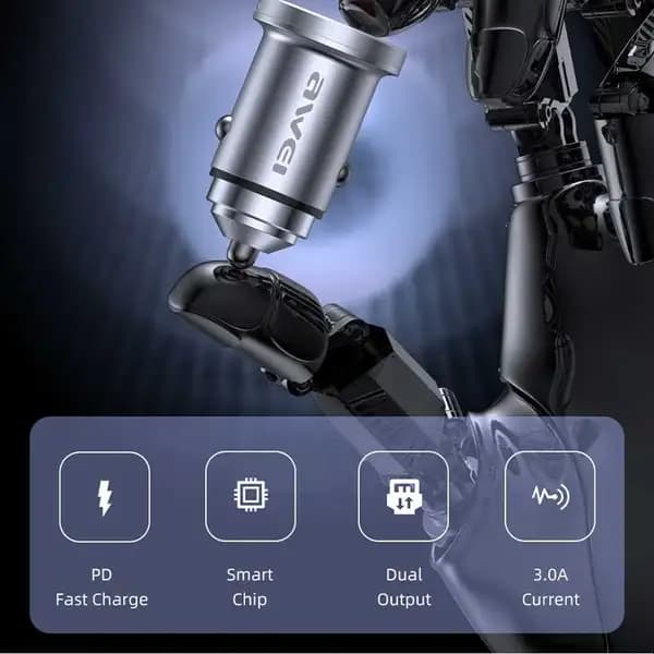 شارژر فندکی 45 وات اوی مدل Awei C708 — تصویر ۳