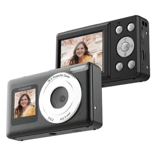 دوربین دیجیتال پرودو مدل Porodo Lifestyle Dual‑Screen Digital Camera