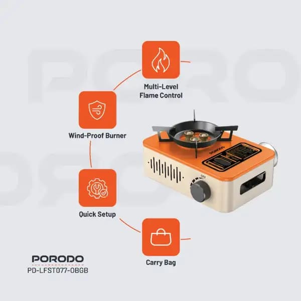 اجاق کمپینگ پرودو مدل Porodo Lifestyle Portable Outdoor Stove — تصویر ۷