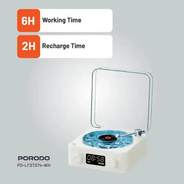 اسپیکر قابل‌حمل نویز پرودو مدل Porodo Lifestyle White Noise Portable Speaker — تصویر ۴