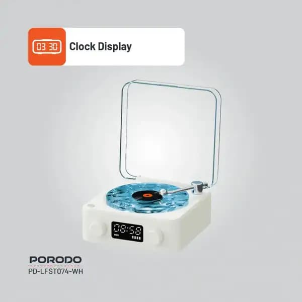 اسپیکر قابل‌حمل نویز پرودو مدل Porodo Lifestyle White Noise Portable Speaker — تصویر ۶