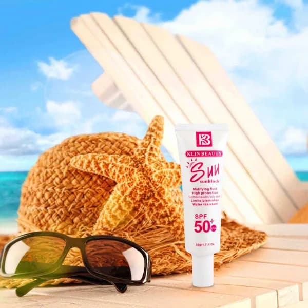 ضد آفتاب فلوئیدی پوست چرب spf50 کلین بیوتی Klin Beauty حجم 50 میل — تصویر ۴