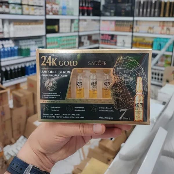 پک هفت عددی ویال آمپولی طلا 24 عیار سادور SADOER — تصویر ۵