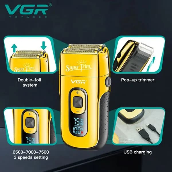 ریش تراش شیور وی جی ار VGR مدل V-332 — تصویر ۵