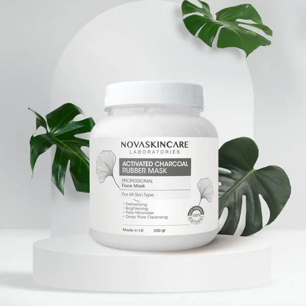 رابر ماسک زغال فعال روشن کننده نوا اسکین کر novaskincare حجم250گرم — تصویر ۳