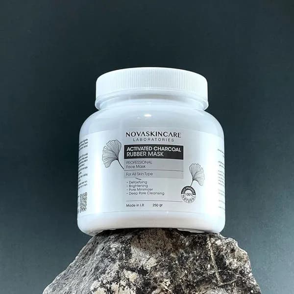 رابر ماسک زغال فعال روشن کننده نوا اسکین کر novaskincare حجم250گرم — تصویر ۲
