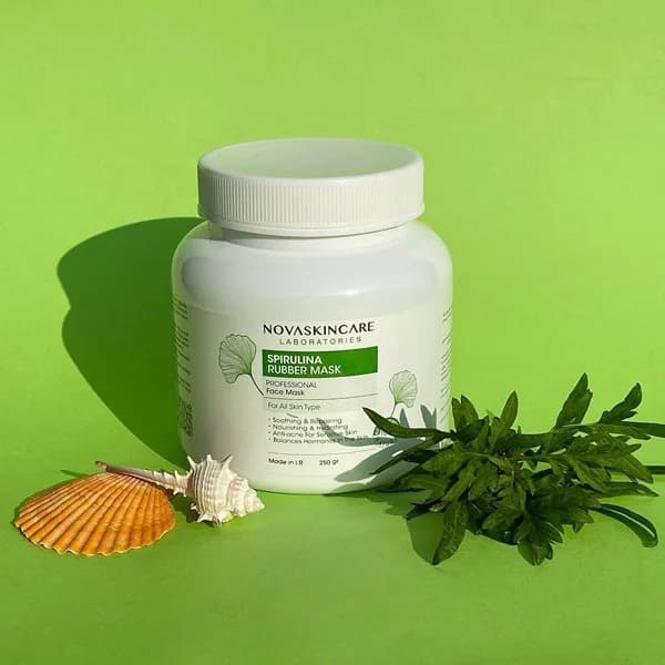رابر ماسک جلبک اسپیرولینا آبرسان نوا اسکین کر novaskincare حجم250گرم — تصویر ۲