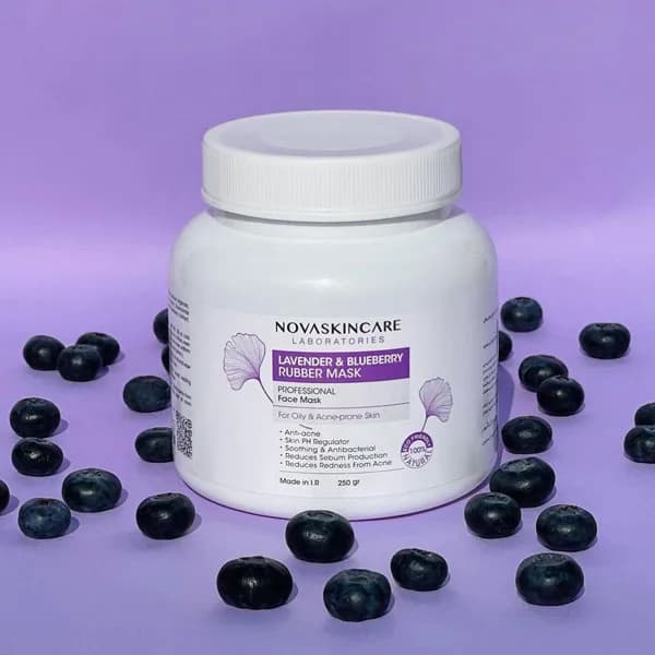 رابر ماسک لوندر بلوبری رفع جوش نوا اسکین کر novaskincare حجم250گرم — تصویر ۲