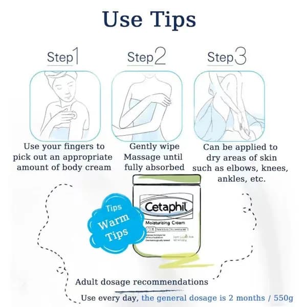 کرم مرطوب کننده ستافیل Cetaphil حجم 550 گرم — تصویر ۶