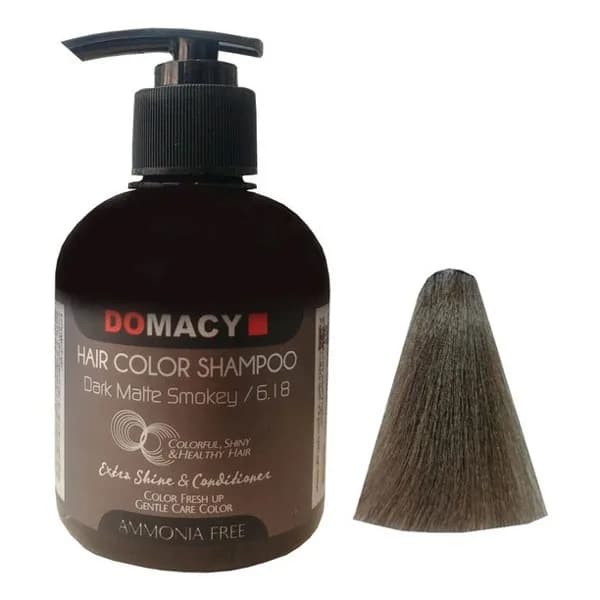 شامپو رنگساژ دوماسی دودی مات تیره Domacy حجم 300 میل — تصویر ۲